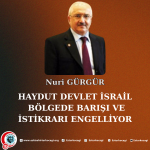 HAYDUT DEVLET İSRAİL BÖLGEDE BARIŞI VE İSTİKRARI ENGELLİYOR