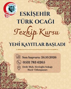 GELENEKSEL TEZHİP KURSU BAŞLIYOR